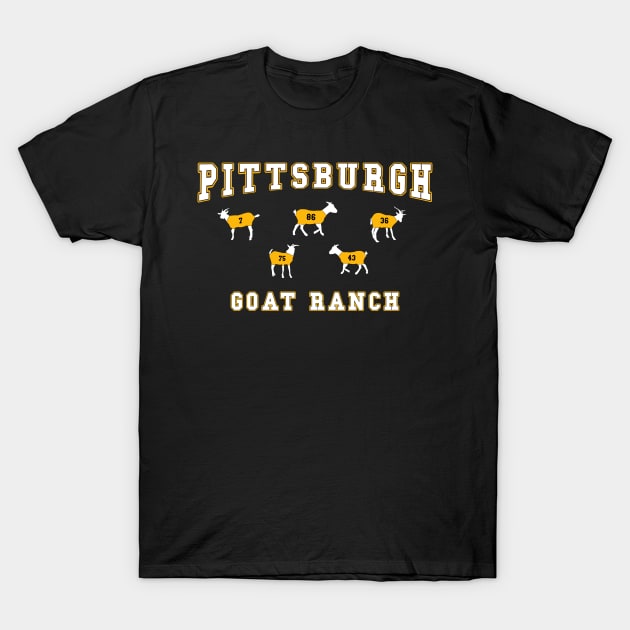 Pittsburgh Football GOAT Ranch Funny Football Animals T-Shirt by markz66